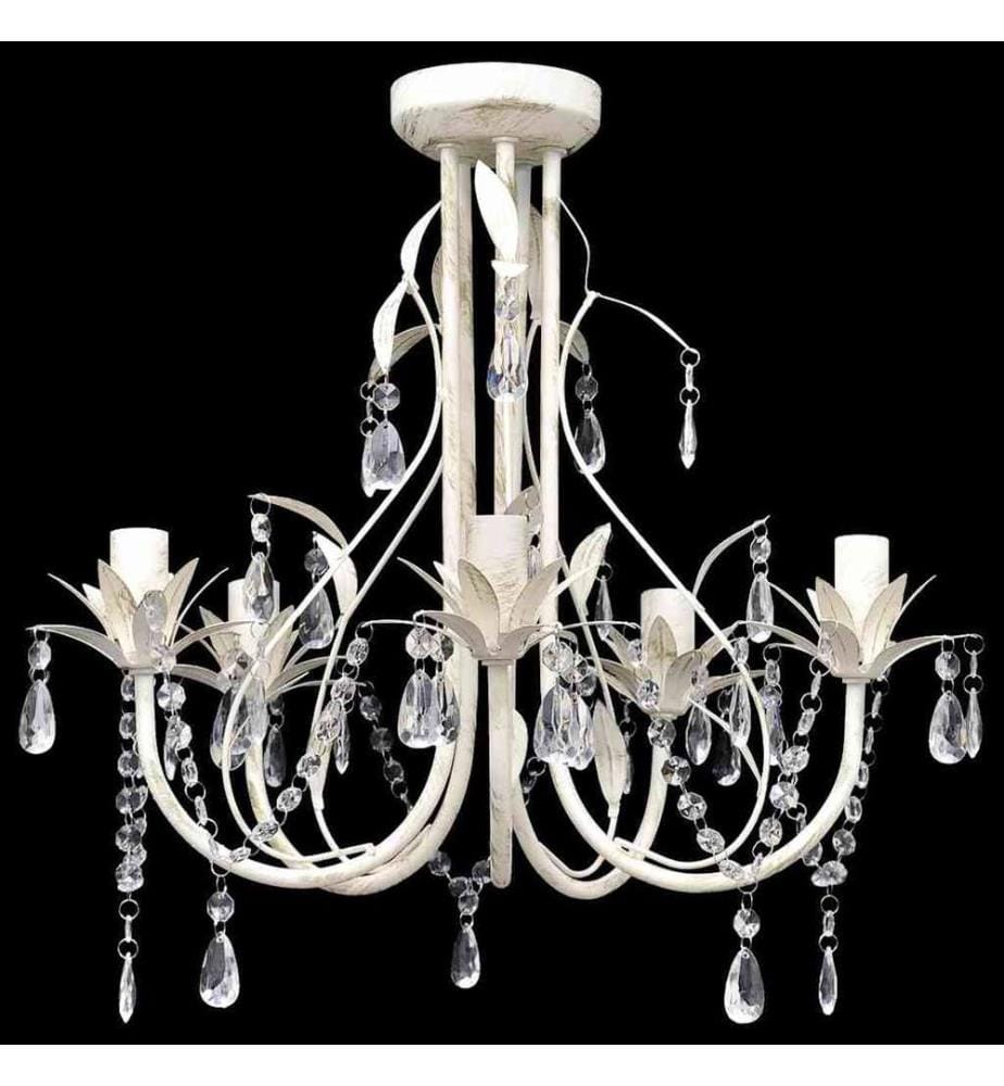 Lustre suspendu en cristal 5 douilles d'ampoule