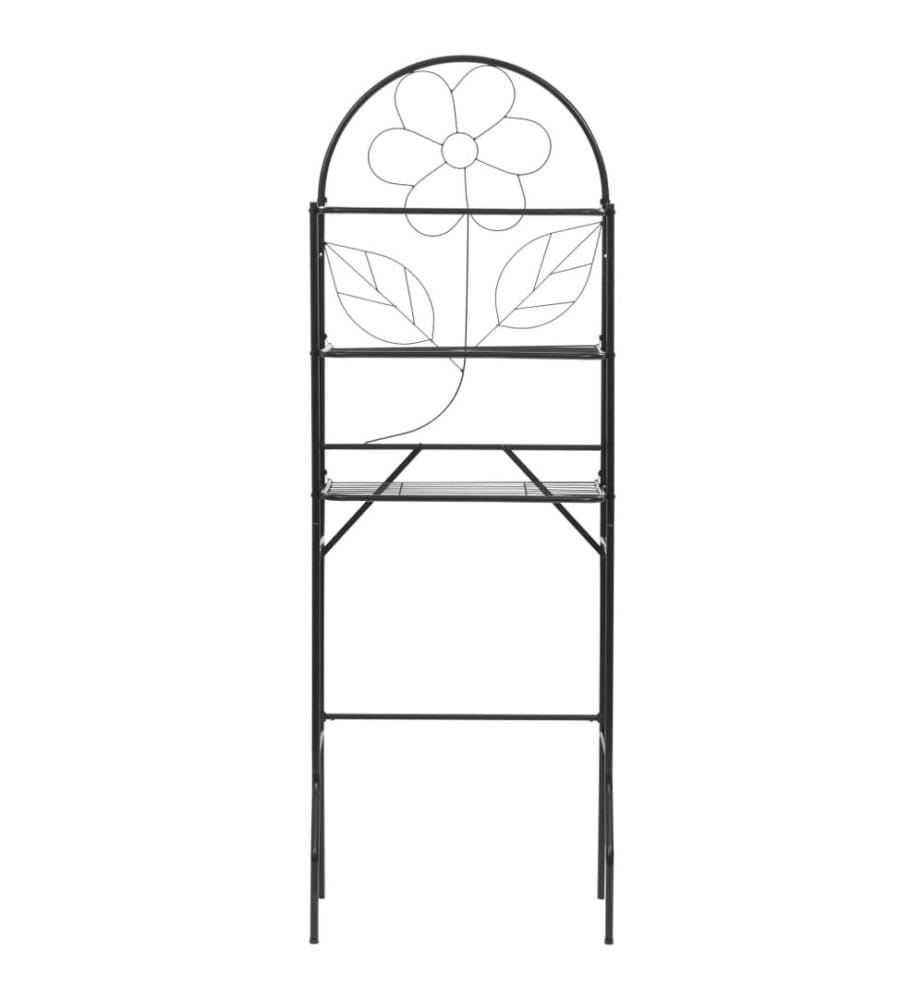 Toilettenregal Schwarz 60x33x174 cm