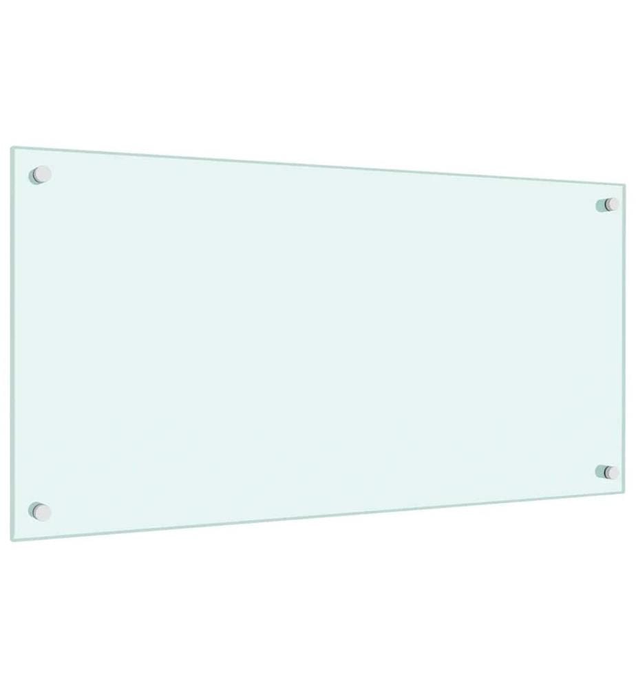Dosseret de cuisine Blanc 80x40 cm Verre trempé