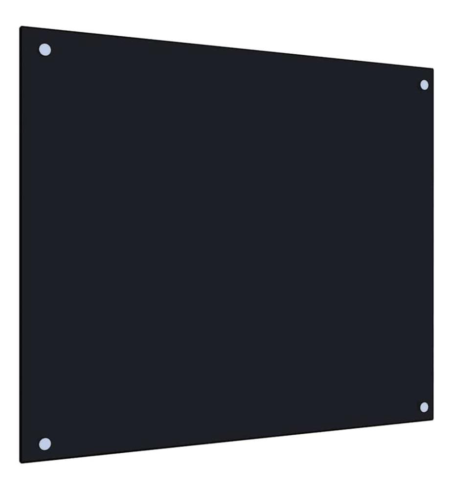 Dosseret de cuisine Noir 70x60 cm Verre trempé