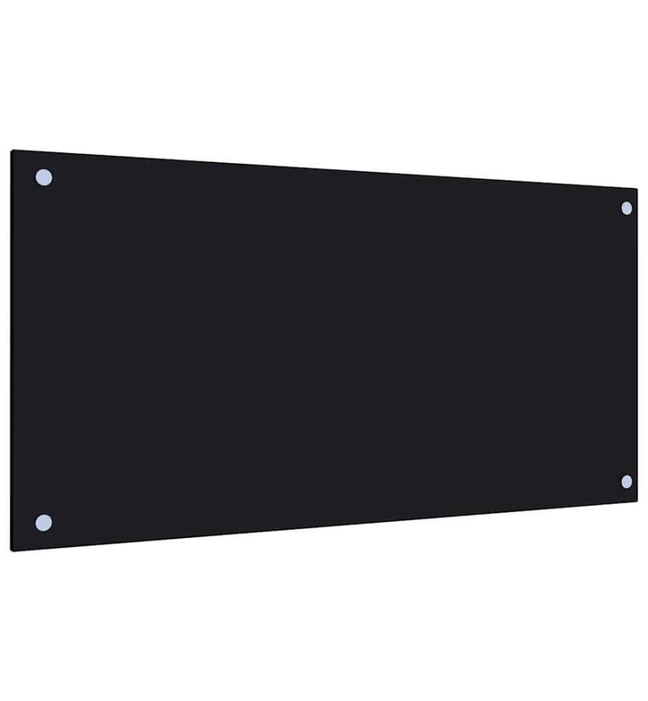 Dosseret de cuisine Noir 80x40 cm Verre trempé