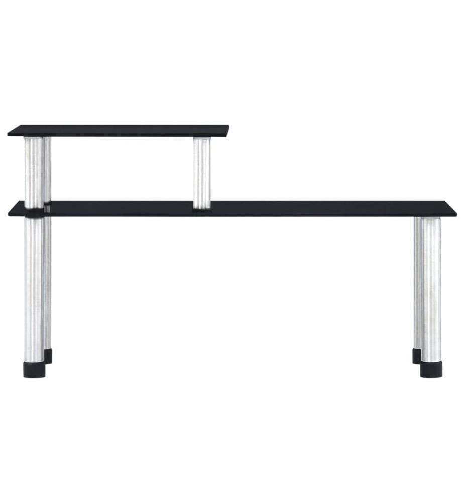 Küchenregal Schwarz 45×16×26 cm Hartglas