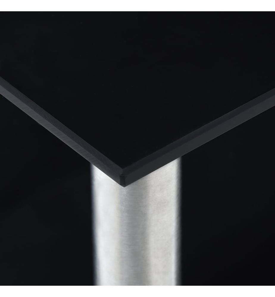 Küchenregal Schwarz 45×16×26 cm Hartglas