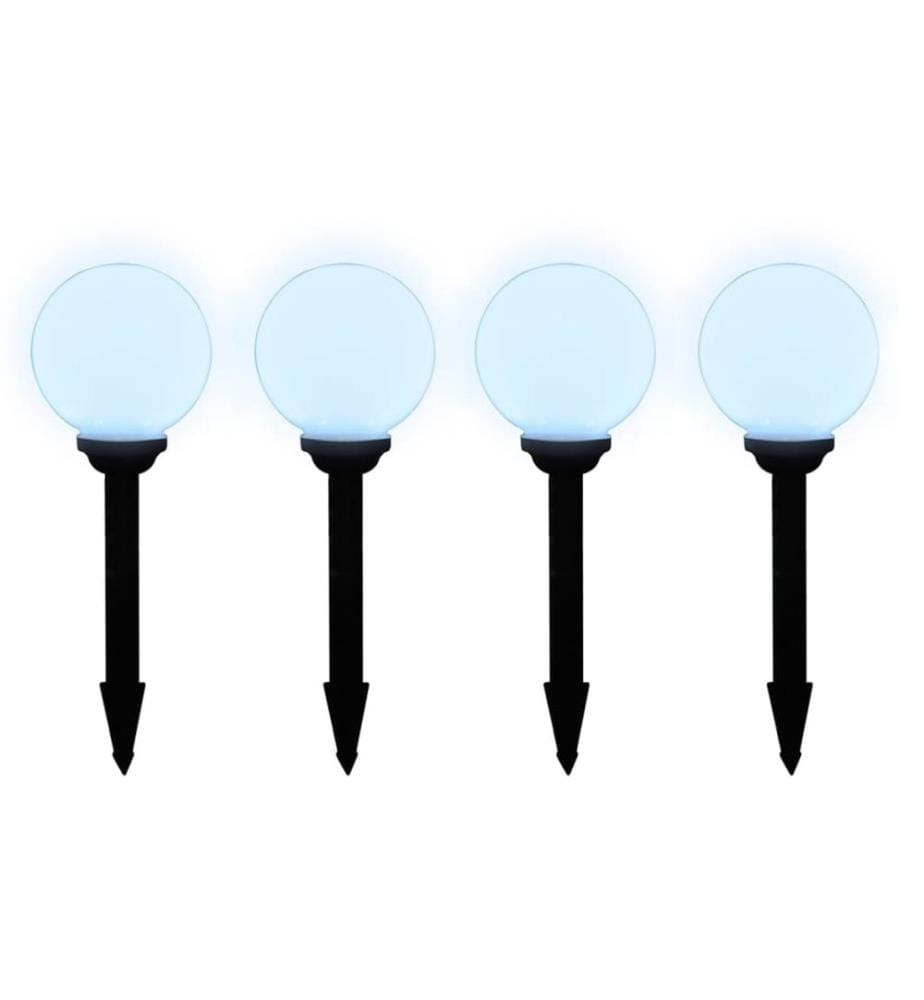 8 pcs Lampes d'allée d'extérieur à LED 15 cm et piquet au sol