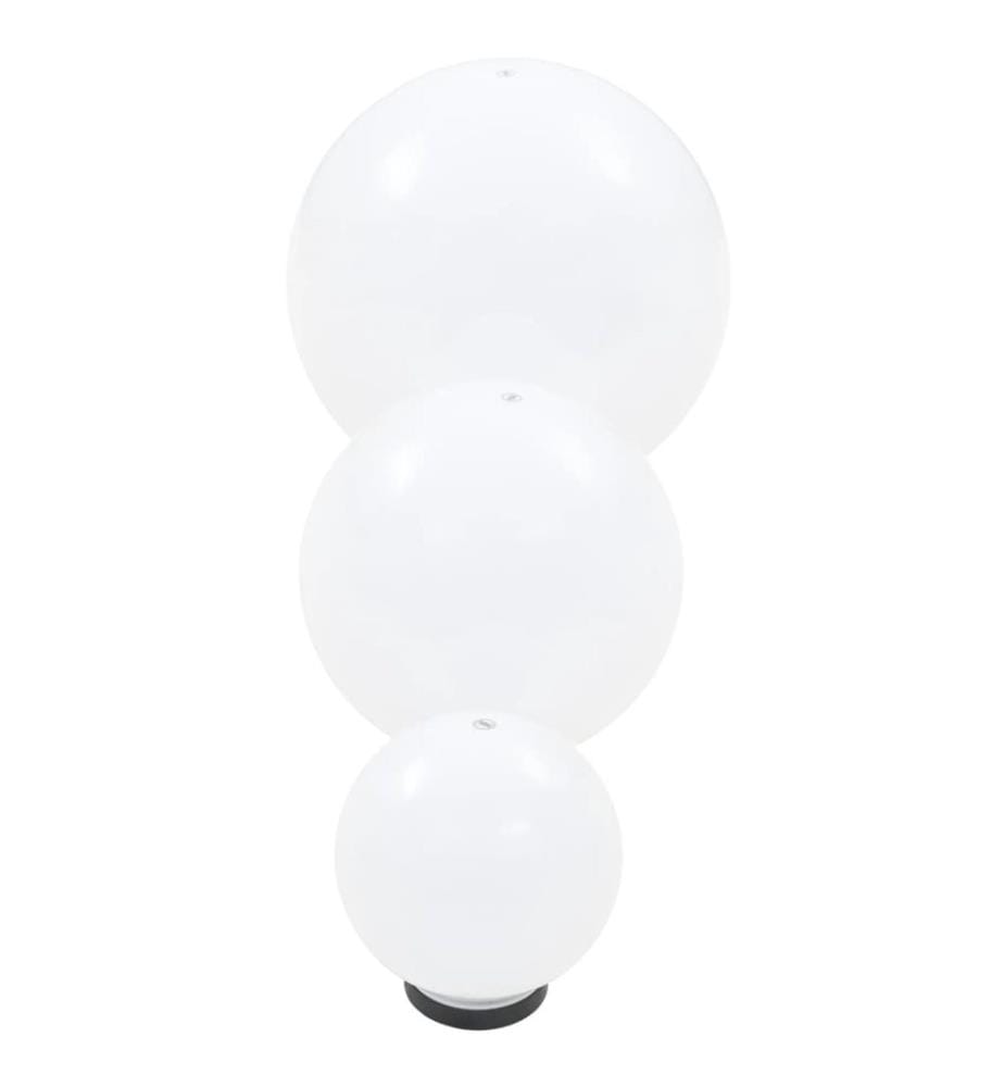 6 pcs Jeu de lampe boule à LED PMMA sphérique 20/30/40 cm