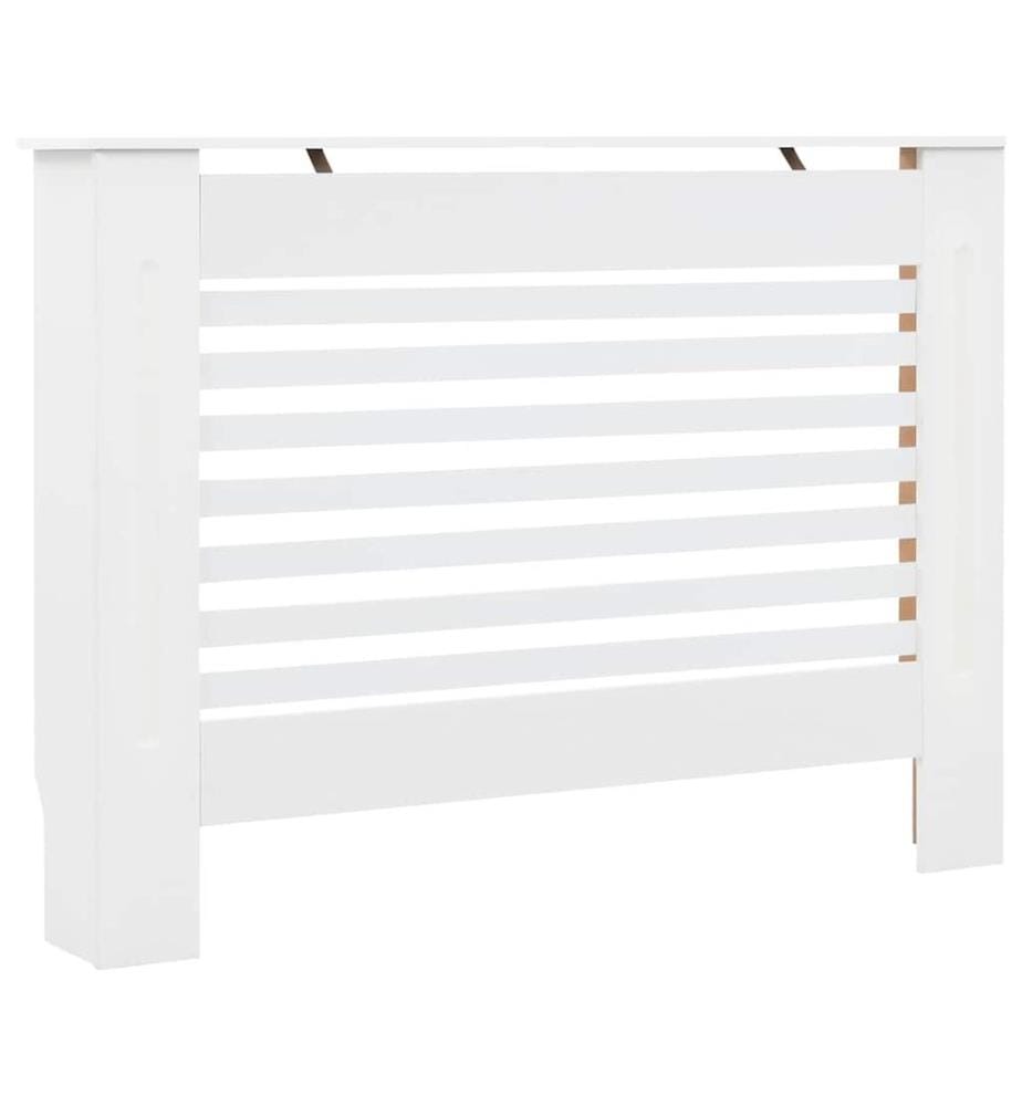 Cache-radiateur Blanc 112x19x81,5 cm MDF