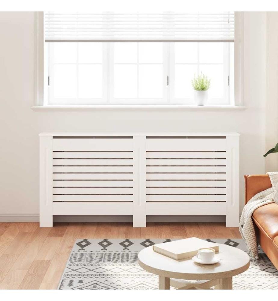Cache-radiateur Blanc 172x19x81,5 cm MDF