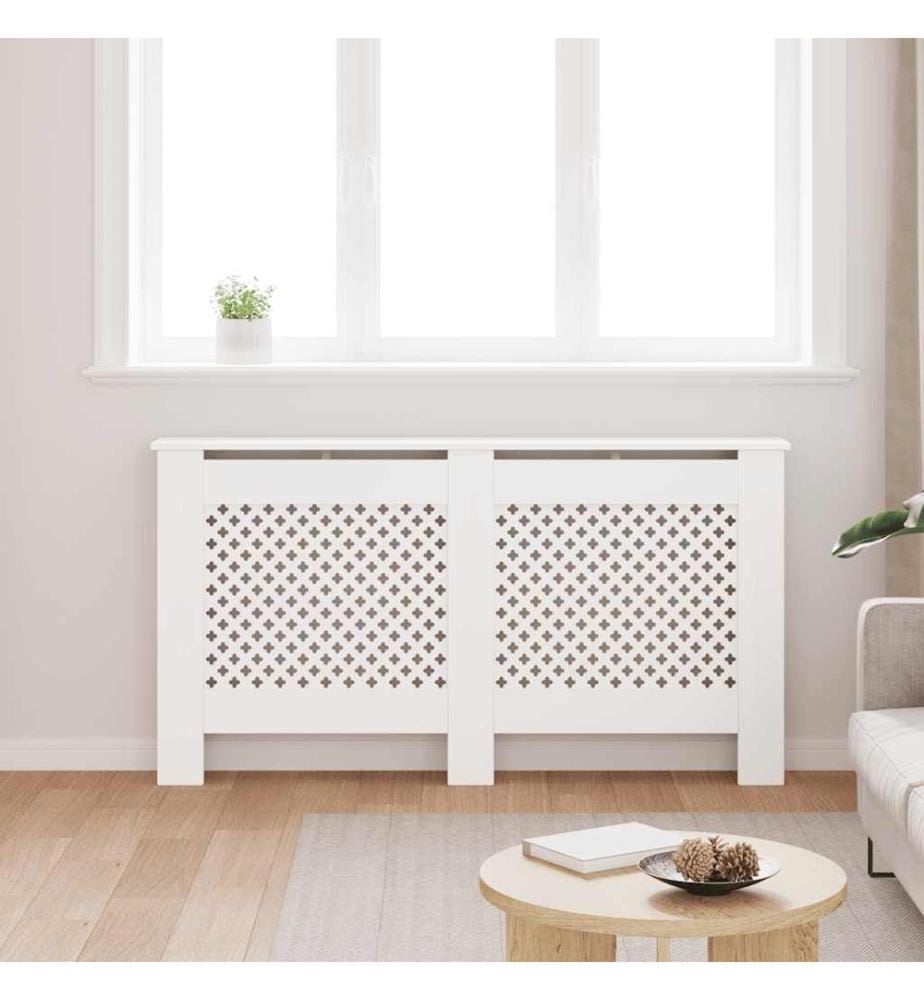 Cache-radiateur Blanc 152x19x81,5 cm MDF