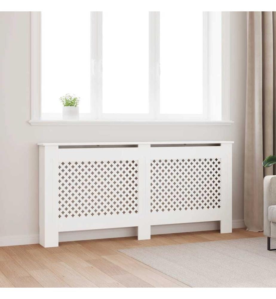 Cache-radiateur Blanc 172x19x81,5 cm MDF