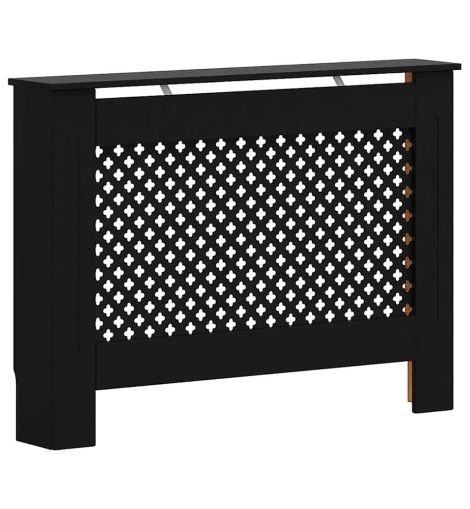 Cache-radiateur noir 112x19x81,5 cm MDF