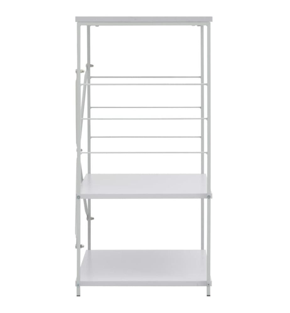 Mikrowellenregal Weiss 60×39,6×79,5 cm Holzwerkstoff