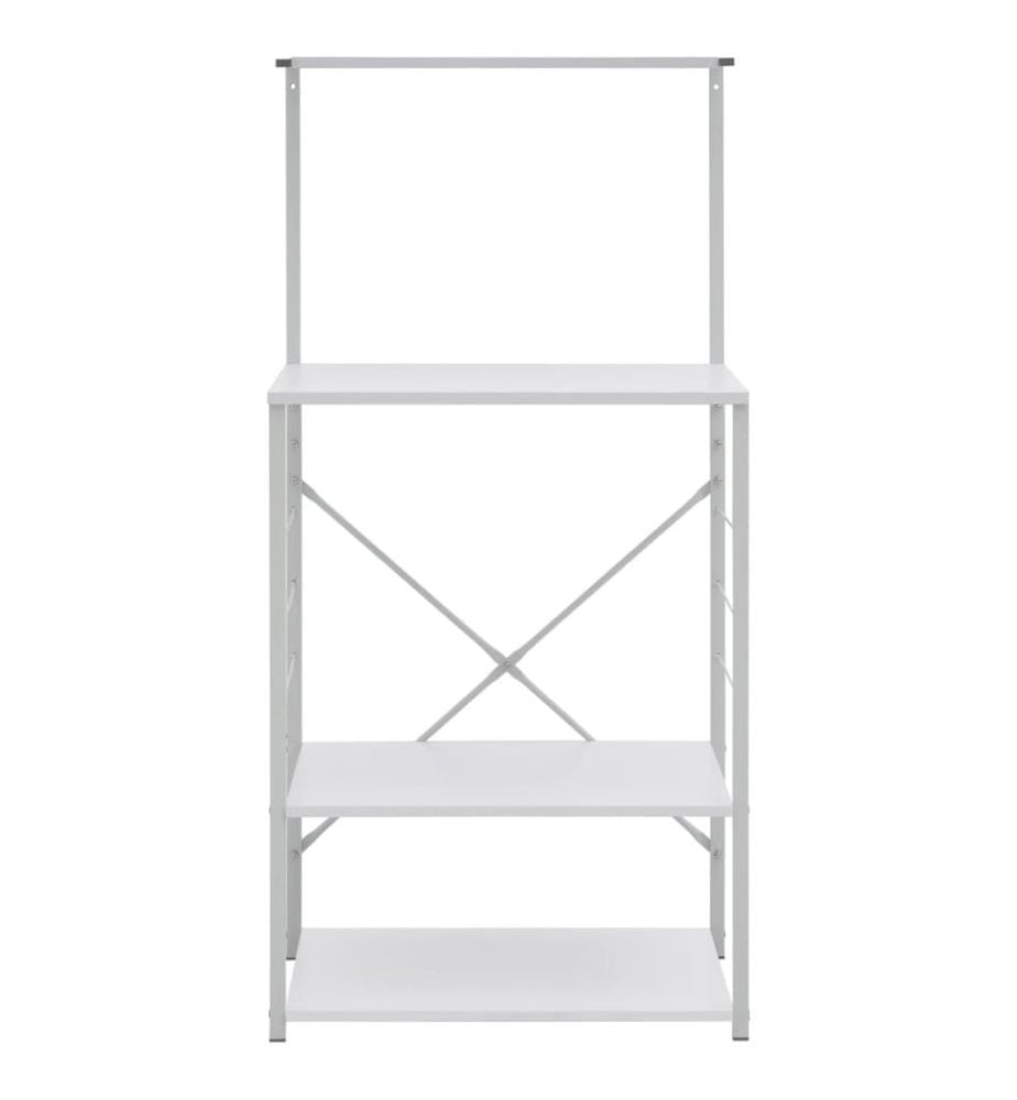 Armoire à micro-ondes Blanc 60x39,6x123 cm Bois d'ingénierie