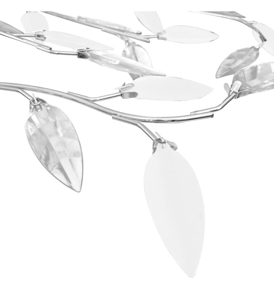 Deckenleuchte mit Acrylglas-Blätter für 5 x E14-Lampen Weiss