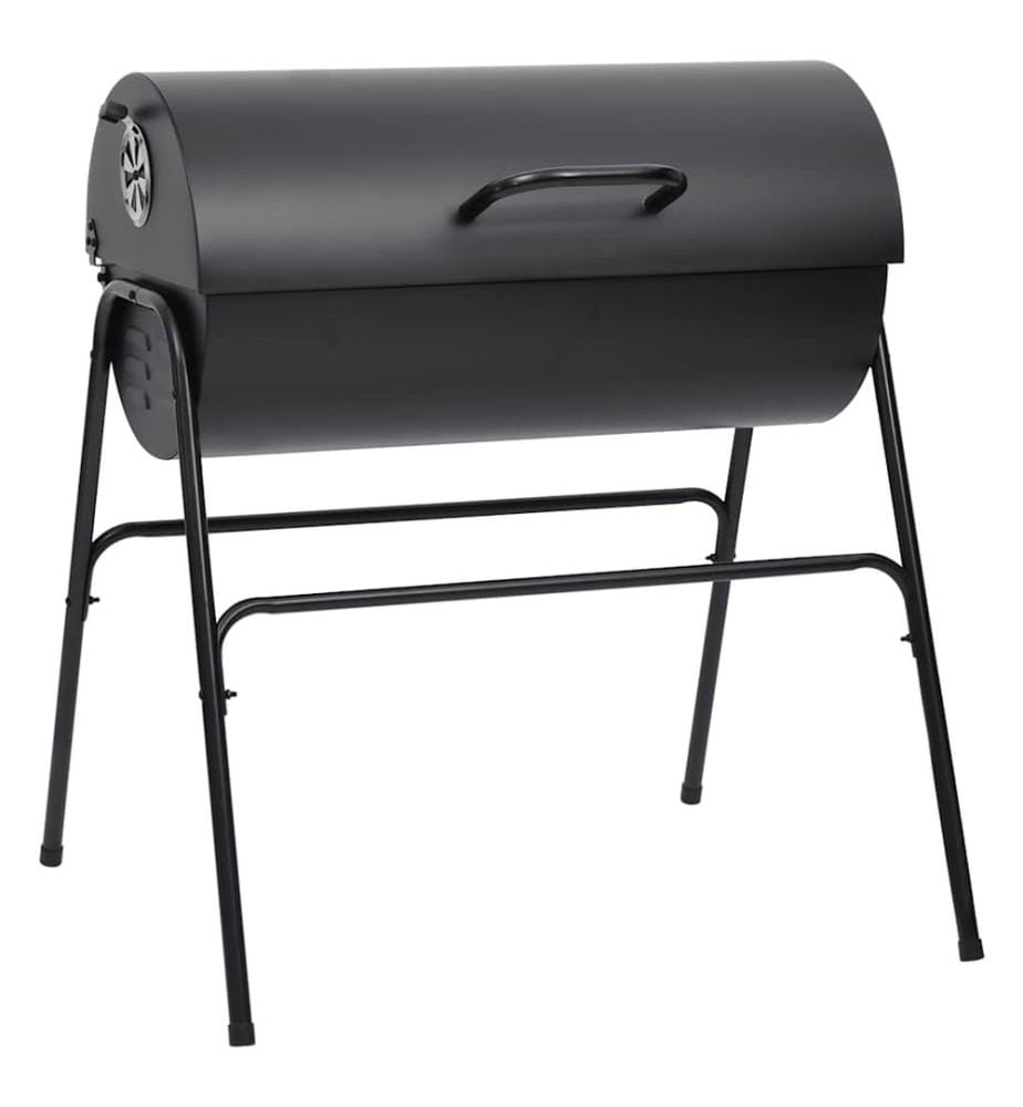 Gril à baril avec 2 grilles de cuisson Noir 80x95x90 cm Acier