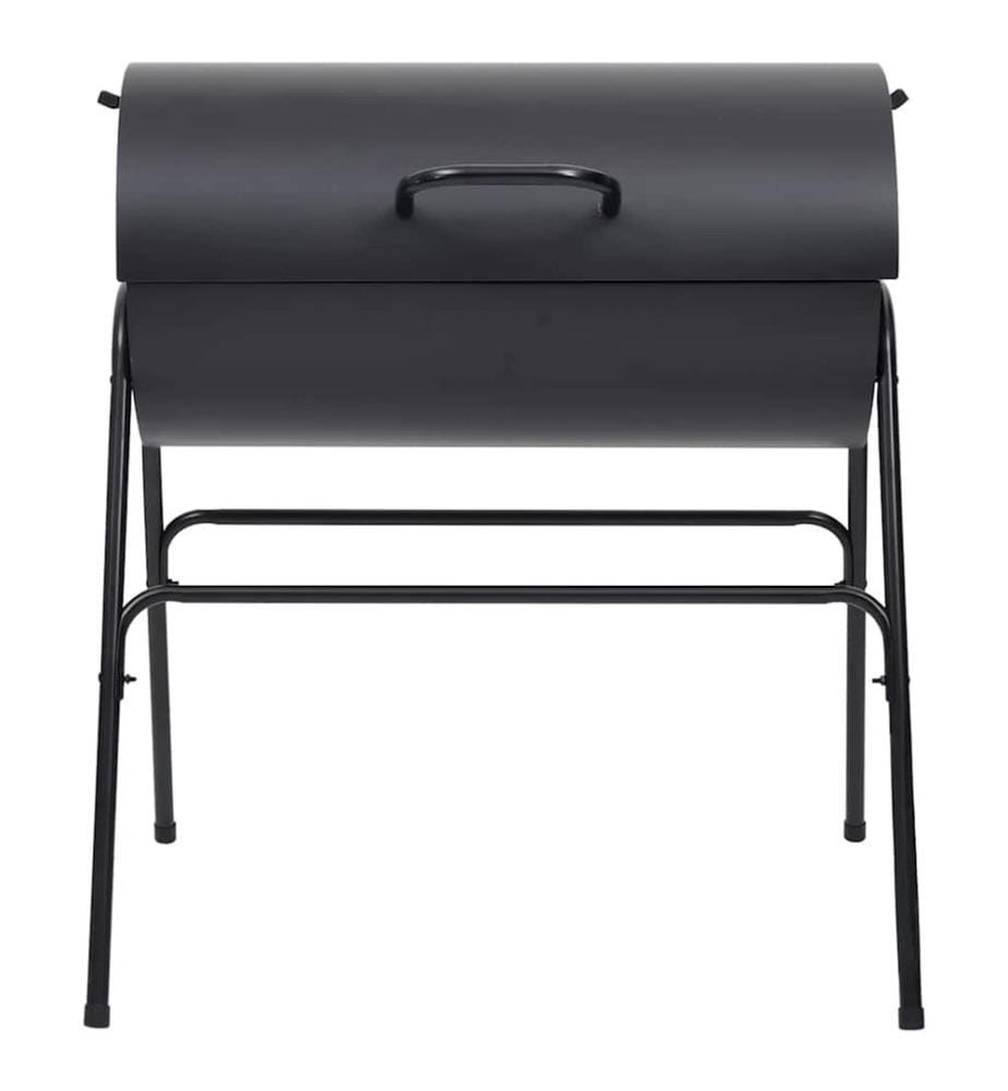 Gril à baril avec 2 grilles de cuisson Noir 80x95x90 cm Acier