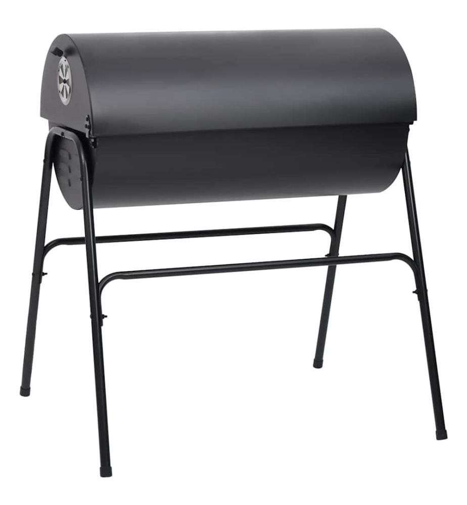 Gril à baril avec 2 grilles de cuisson Noir 80x95x90 cm Acier