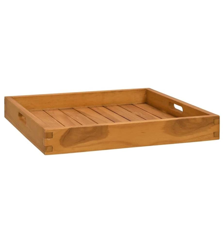 Serviertablett 50x50 cm Massivholz Teak