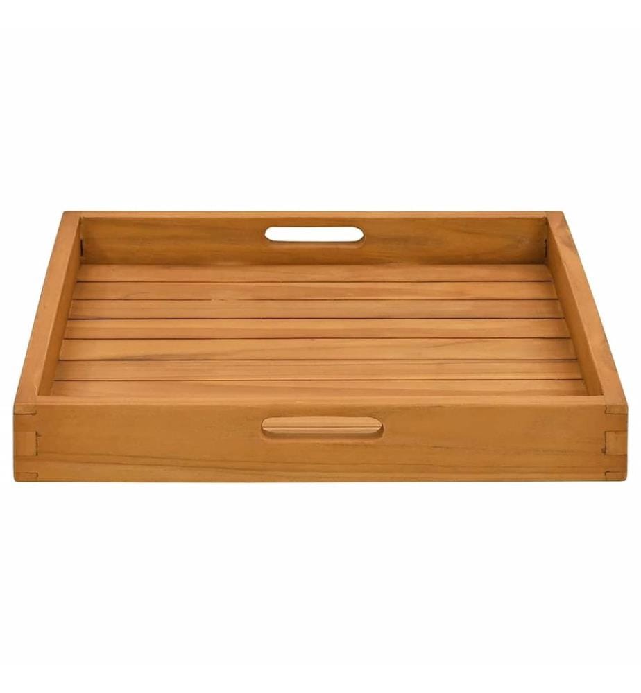 Serviertablett 50x50 cm Massivholz Teak
