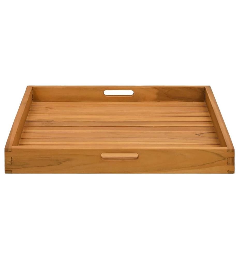 Serviertablett 60x60 cm Massivholz Teak