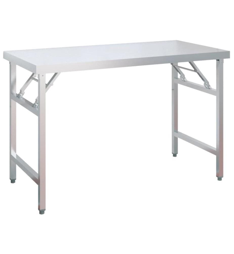 Küchen-Arbeitstisch mit Aufsatzboard 120x60x145 cm Edelstahl