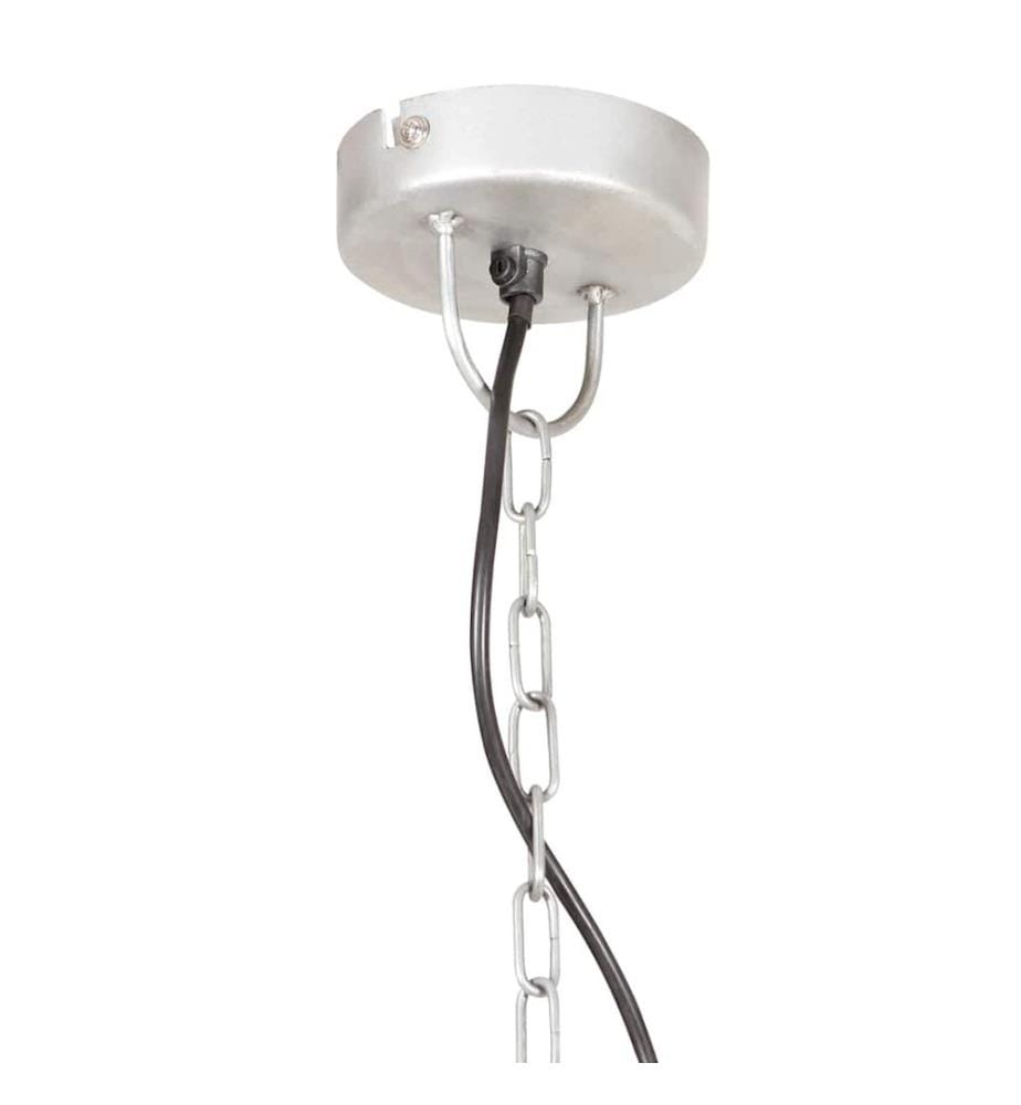 Lampe suspendue industrielle vintage 25 W Argenté Rond 41cm E27