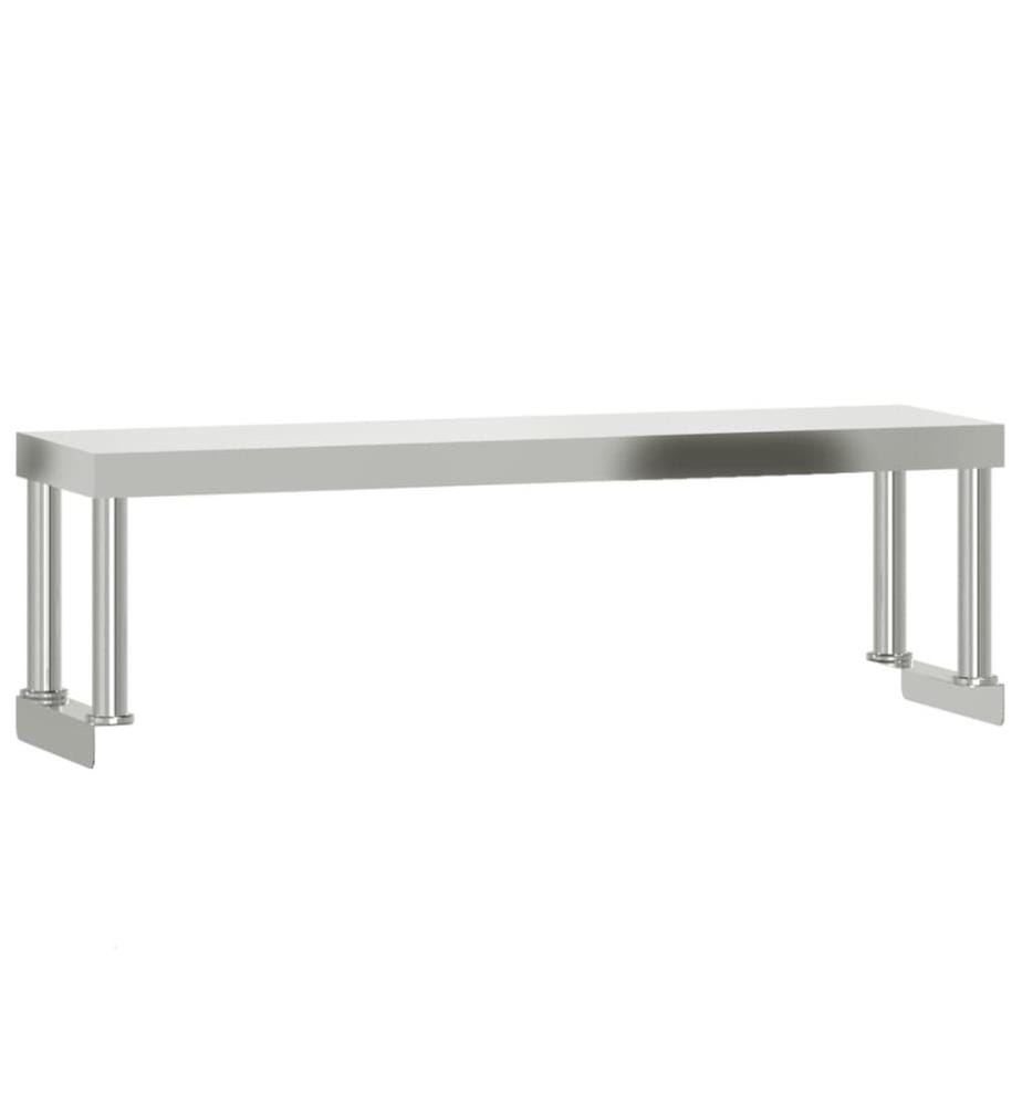 Küchen-Arbeitstisch mit Aufsatzboard 110x55x120 cm Edelstahl