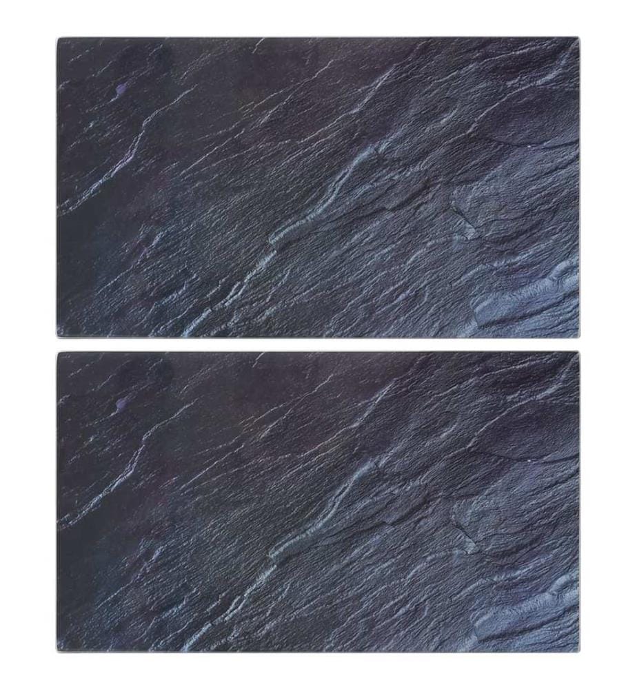 Planches à découper 2pcs motif de pierre naturelle Verre trempé