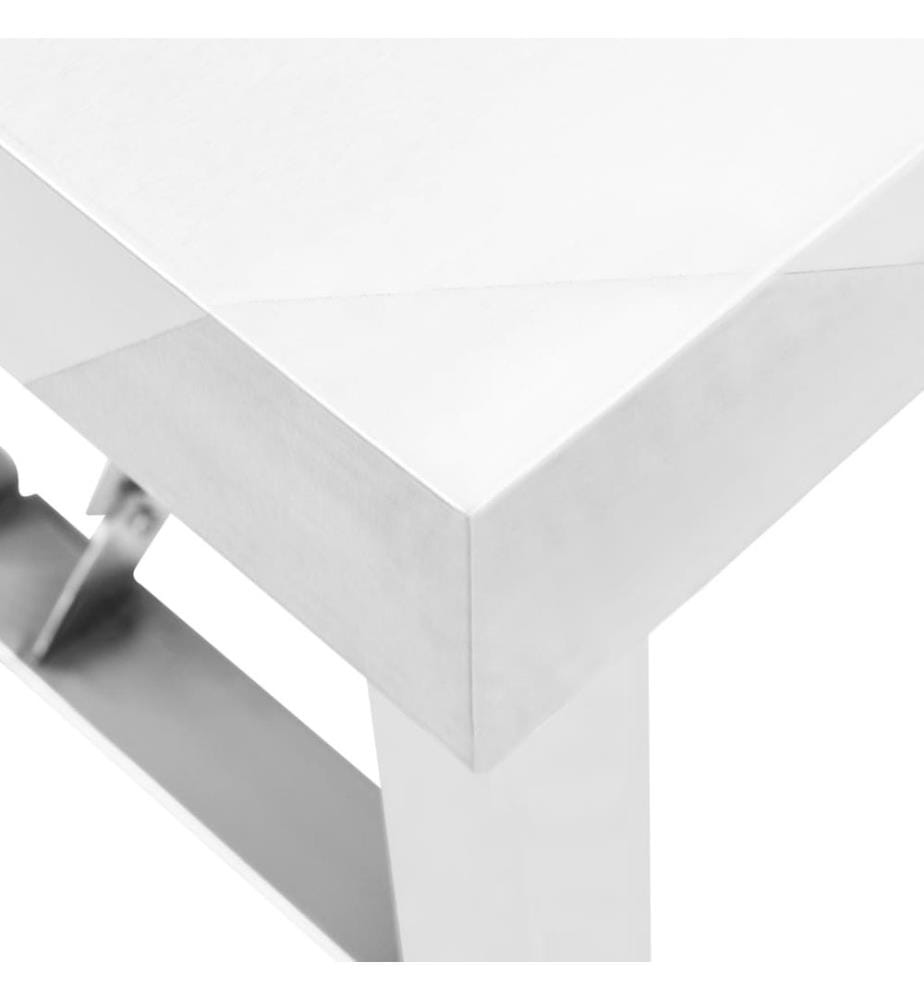 Küchen-Arbeitstisch Klappbar 120x60x80 cm Edelstahl