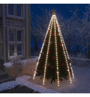 Weihnachtsbaum-Lichternetz mit 400 LEDs Kaltweiss 400 cm