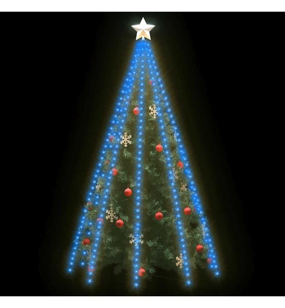 Weihnachtsbaum-Lichternetz mit 400 LEDs Blau 400 cm