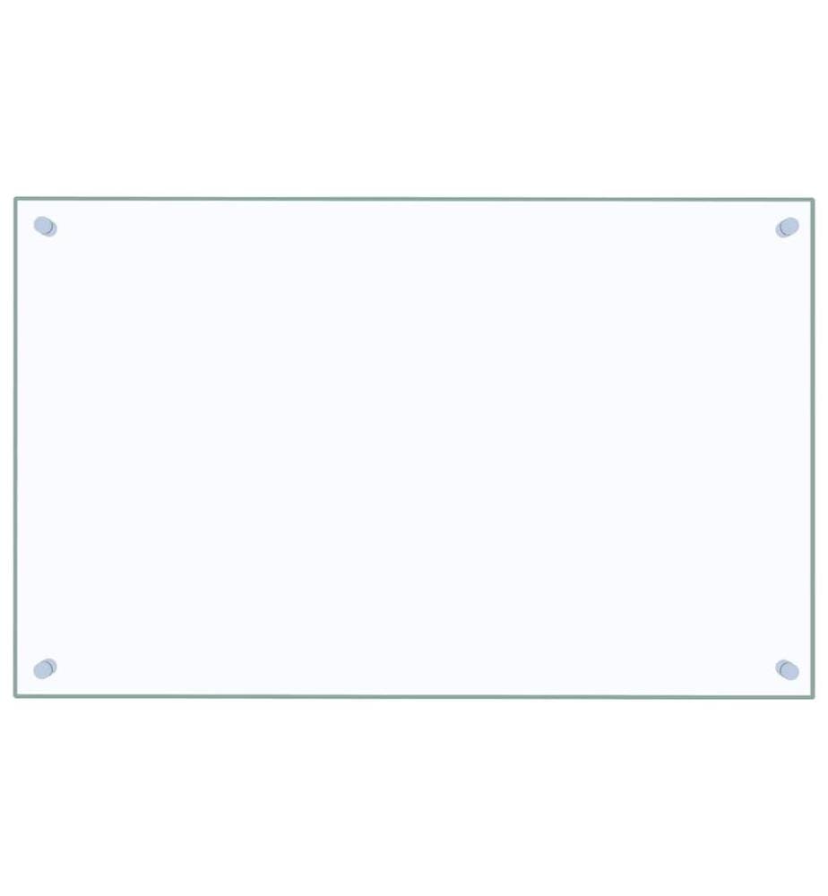 Dosserets de cuisine 2 pcs transparent 80x50 cm verre trempé