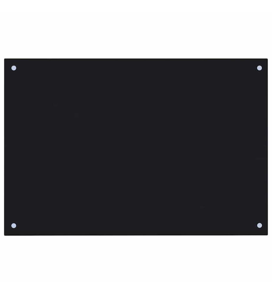 Crédence de cuisine 2 pcs Noir 90 x 50 cm verre trempé