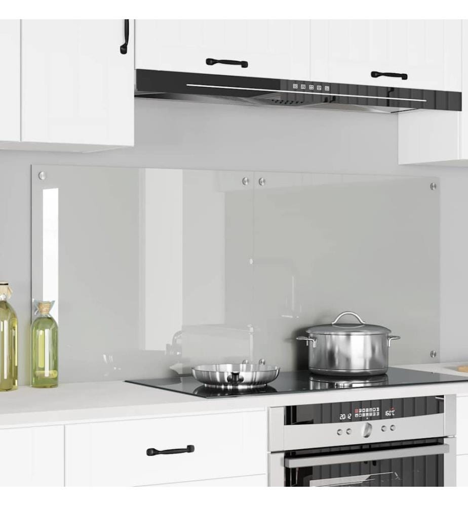 Crédence de cuisine 2 pcs Transparent 70 x 60 cm verre trempé