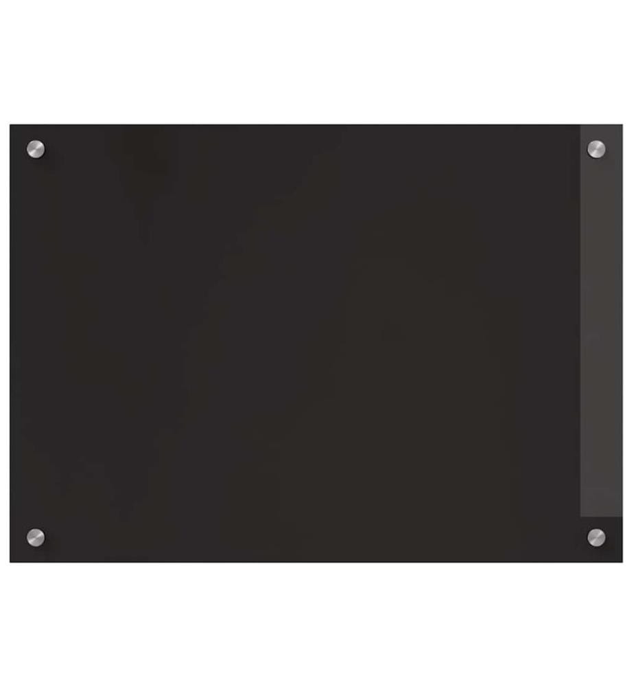 Crédence de cuisine 2 pcs Noir 70 x 50 cm verre trempé