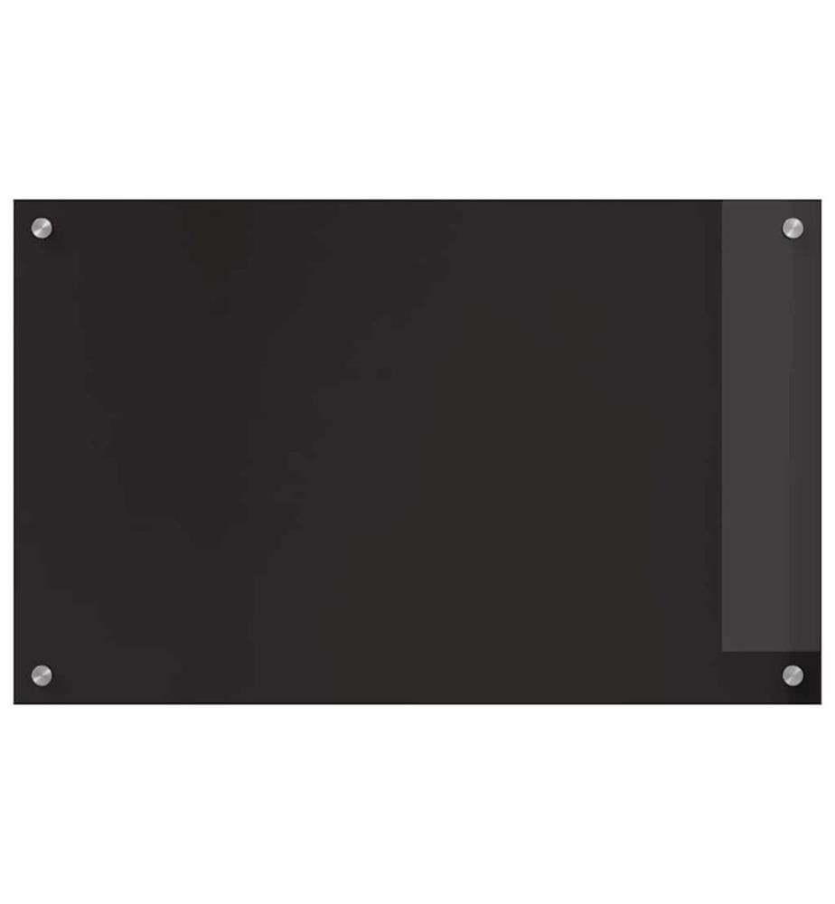Crédence de cuisine 2 pcs Noir 80 x 50 cm verre trempé