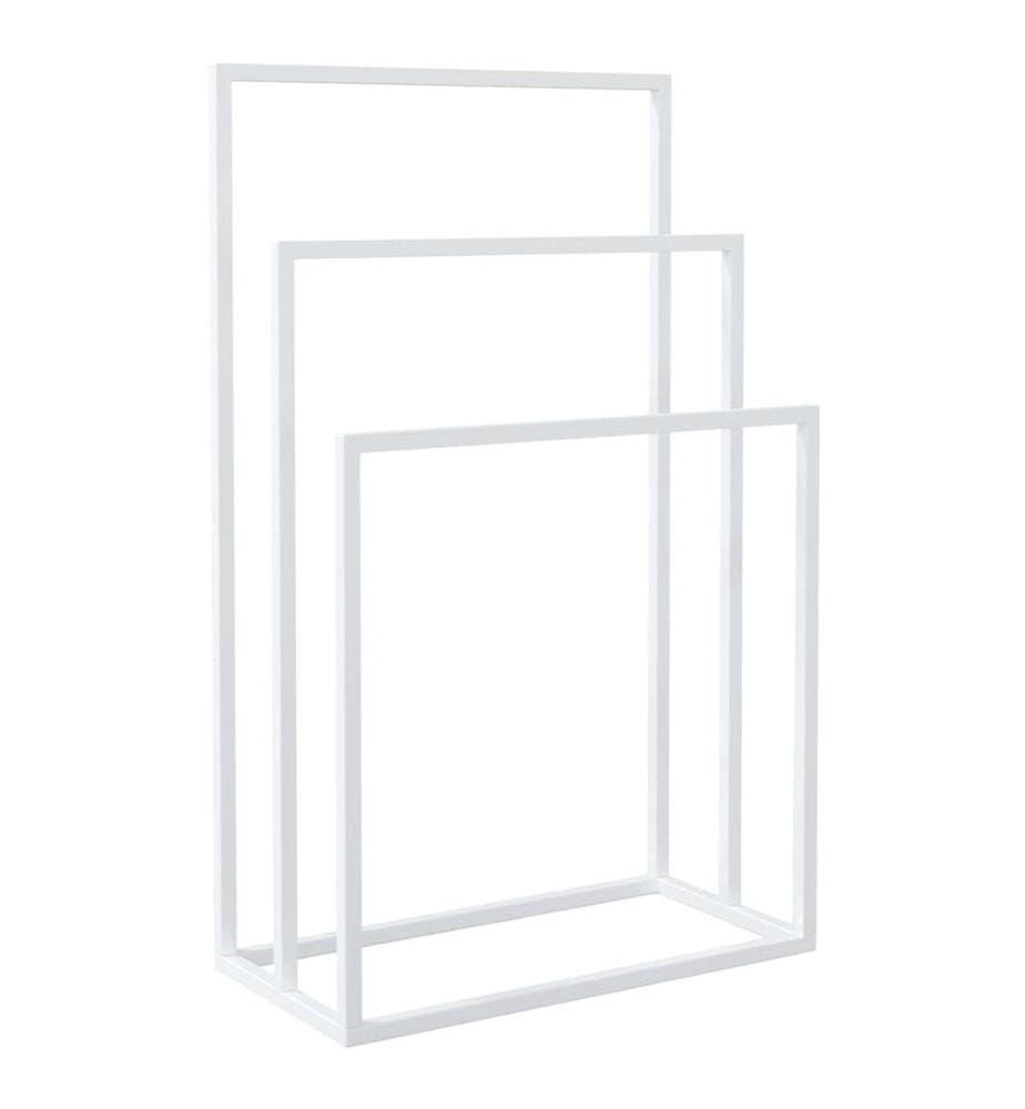 Porte-serviettes sur pied Blanc 48x24x79 cm Fer