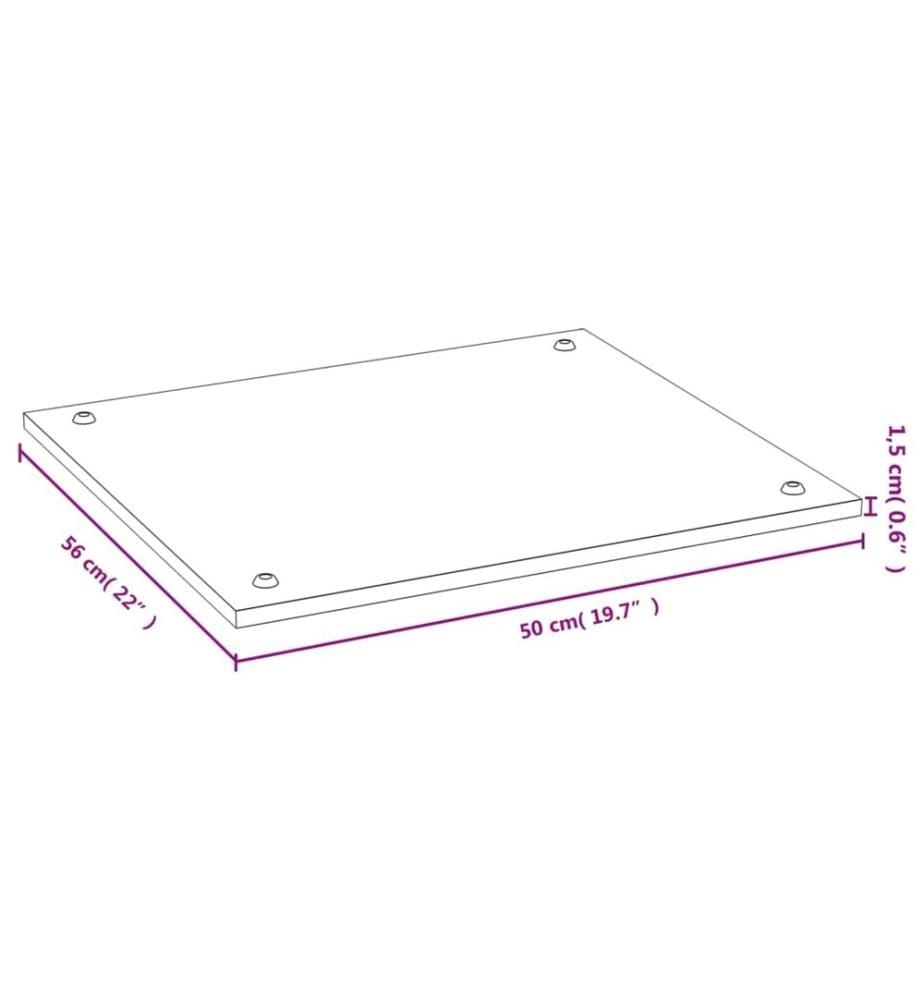 Herdabdeckplatte 50x56x1,5 cm Bambus