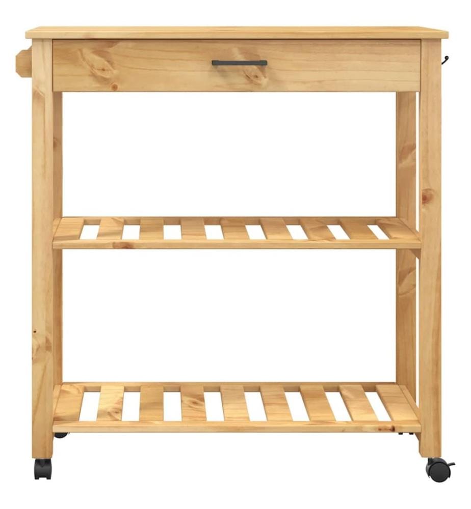 Chariot de cuisine MONZA 84x40x88,5 cm bois massif de pin