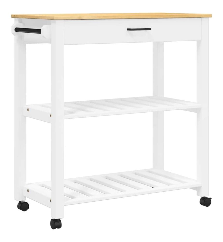 Chariot de cuisine MONZA 84x40x88,5 cm bois massif de pin