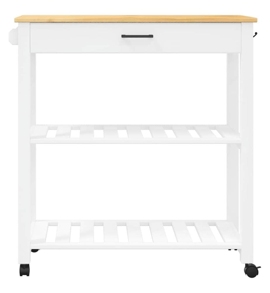 Chariot de cuisine MONZA 84x40x88,5 cm bois massif de pin
