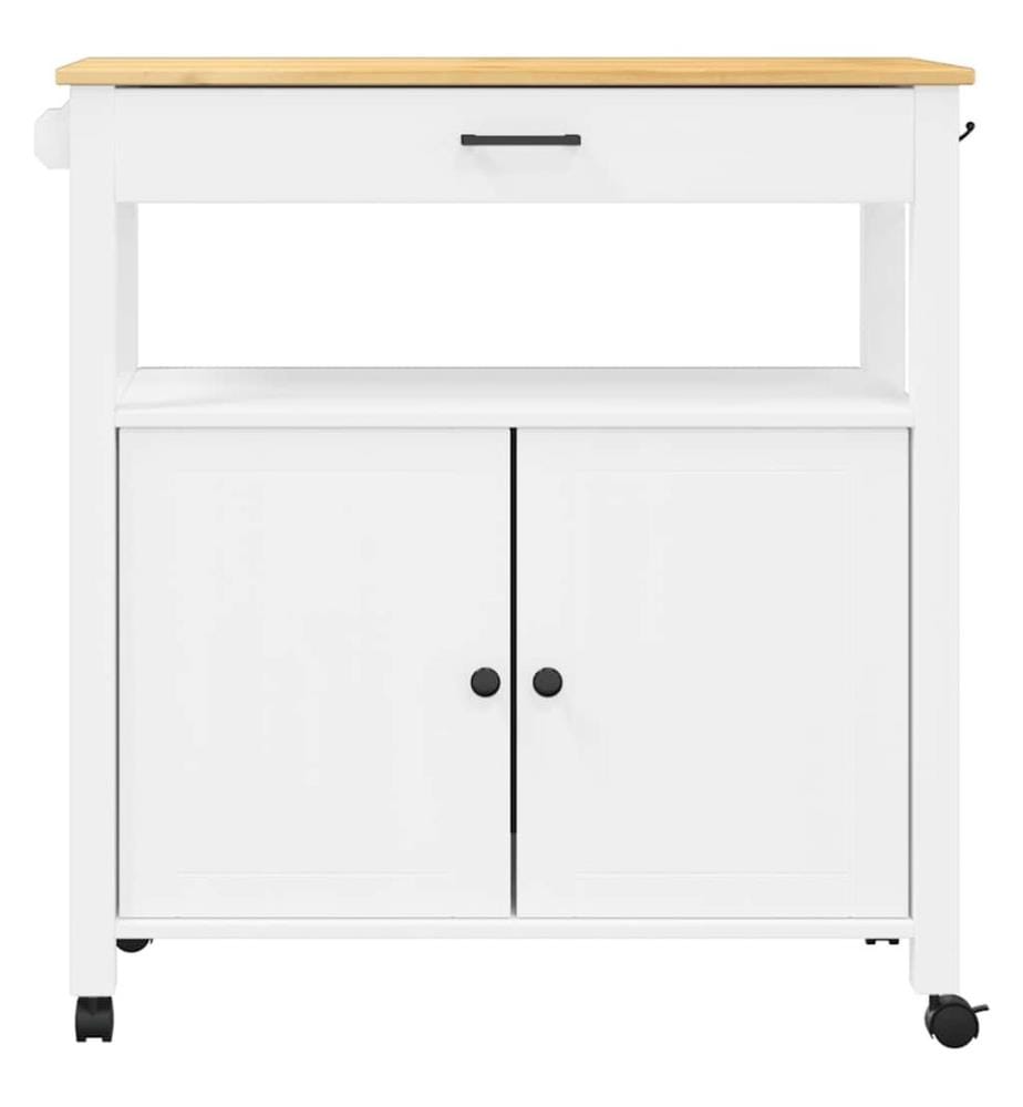 Chariot de cuisine MONZA 84x40x88,5 cm bois massif de pin