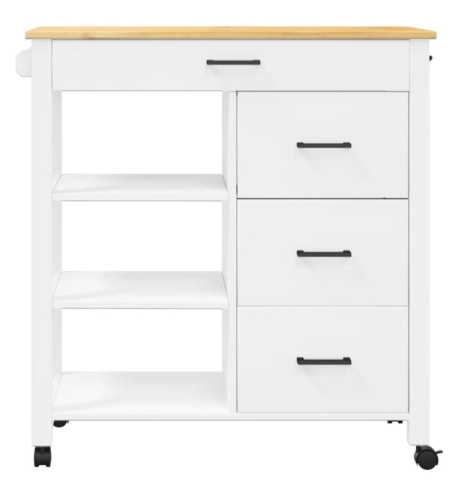 Chariot de cuisine MONZA 84x40x88,5 cm bois massif de pin