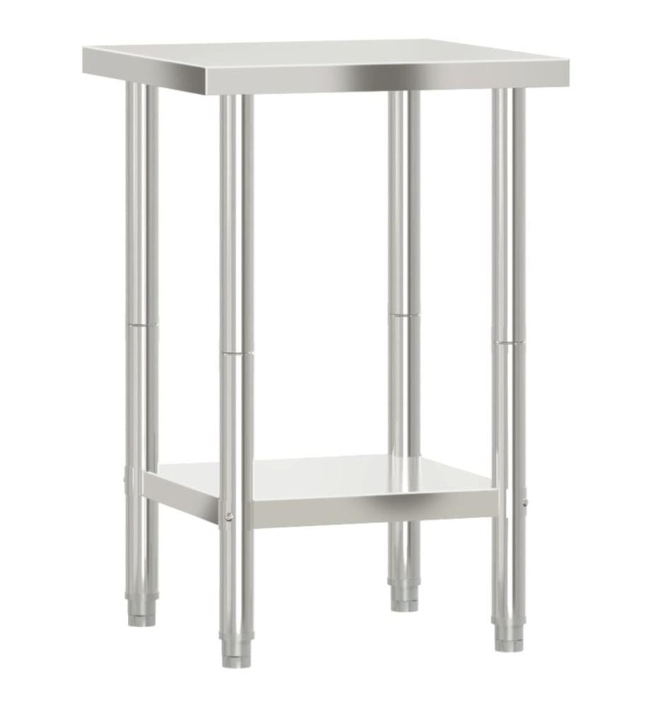Table de travail de cuisine 55x55x85 cm acier inoxydable