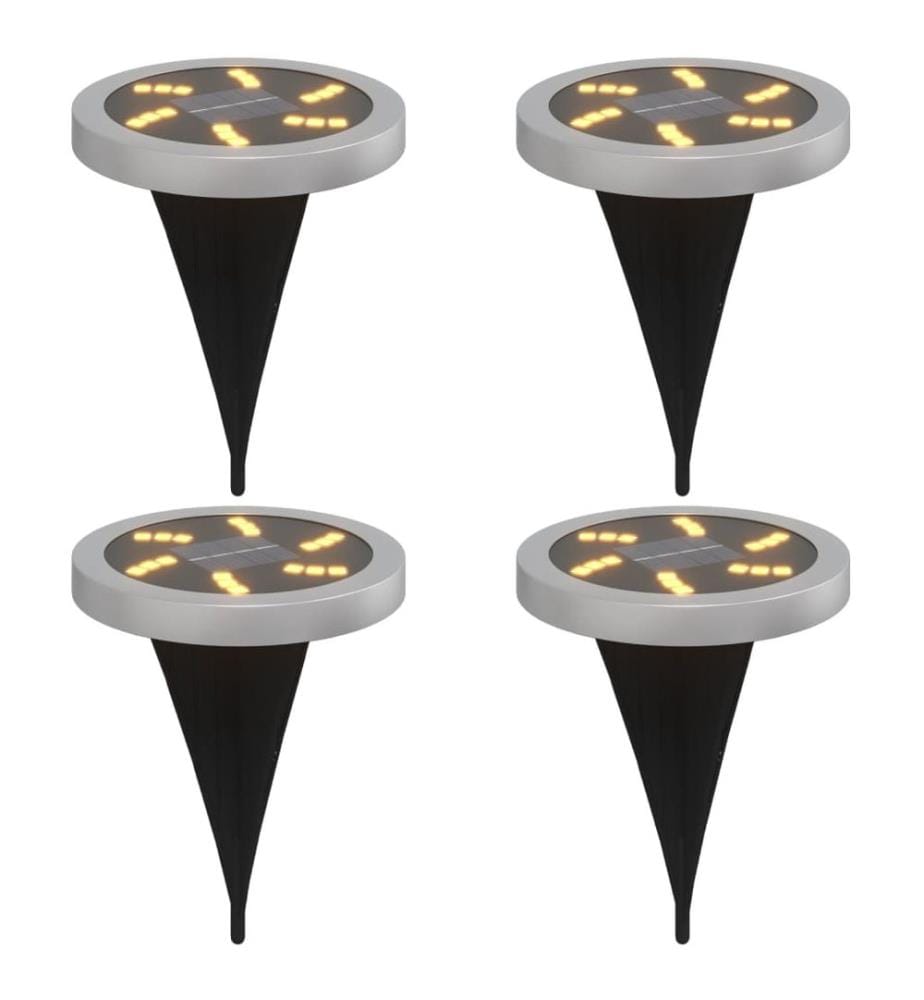 Lampes solaires de sol et piquets de sol extérieur 4 pcs