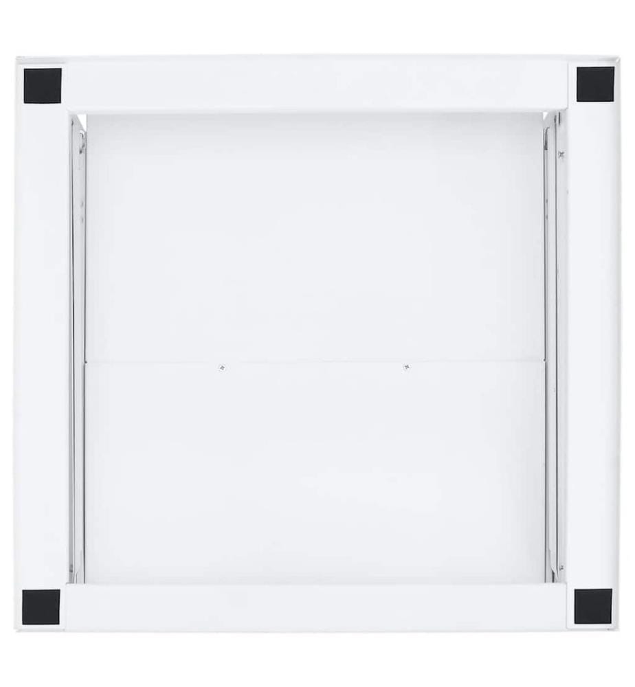Socle pour machine à laver avec étagère coulissante Blanc