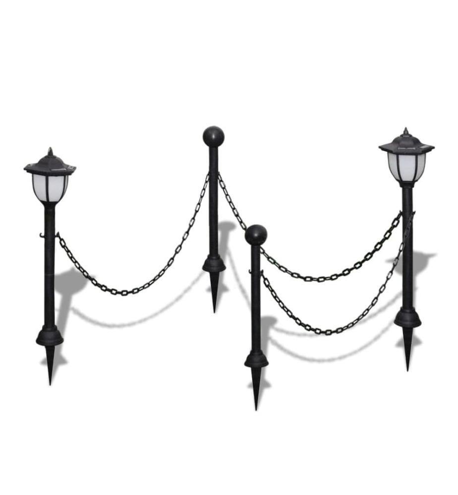 2x LED Lampe Solarleuchte Aussenlampe Gartenleuchte Laterne