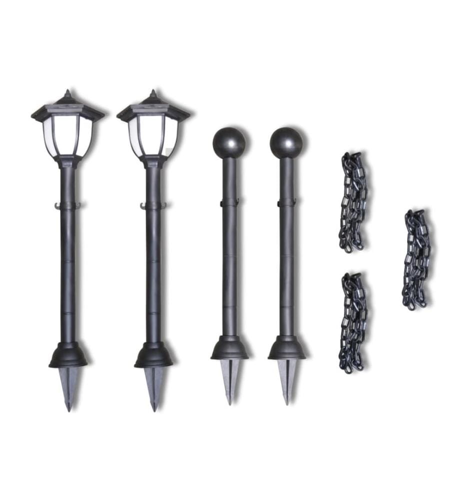 2x LED Lampe Solarleuchte Aussenlampe Gartenleuchte Laterne