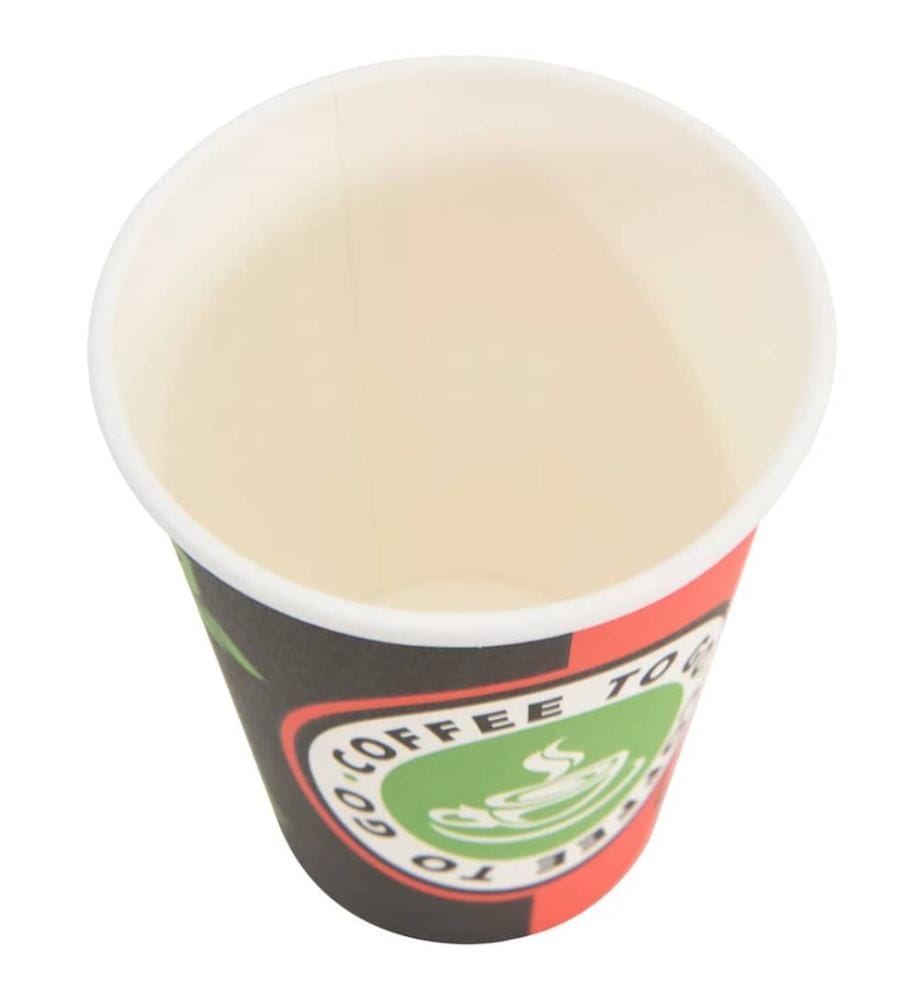 Pappbecher 1000 Stk. 12oz 300ml Rot und Schwarz