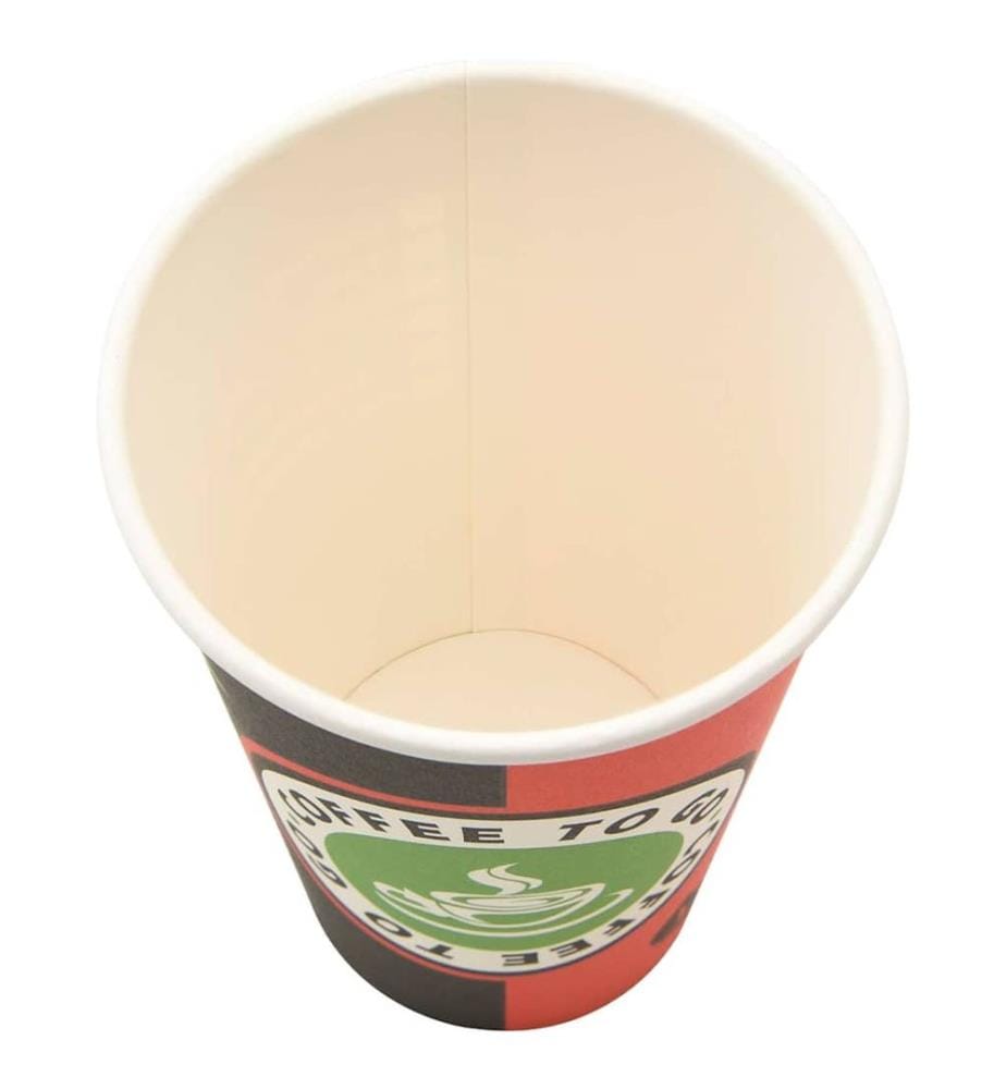 Pappbecher 1000 Stk. 16oz 400ml Rot und Schwarz