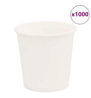 Pappbecher 1000 Stk. 4oz 100ml Weiss